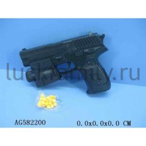 ПИСТОЛЕТ ПНЕВМ. СО СВЕТОМ, С ПУЛЬКАМИ В ПАК. в кор.2*120шт ― Luckfamily.ru