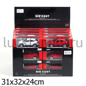 МАШИНА МЕТАЛЛ. RASTAR 1:43 BMW X6  ЦВЕТ В АССОРТ В КОР. УП-24ШТ в кор.3уп ― Luckfamily.ru