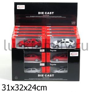 МАШИНА МЕТАЛЛ. RASTAR 1:43 TOYOTA COROLLA, ЦВЕТ В АССОРТ. В КОР. УП-24ШТ в кор.3уп ― Luckfamily.ru