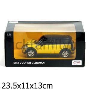 МАШИНА МЕТАЛЛ. RASTAR 1:24 MINI CLUBMAN, ОТКРЫВ. ДВЕРИ И КАПОТ, ЦВЕТ В АССОРТ. В КОР. в кор.12шт ― Luckfamily.ru