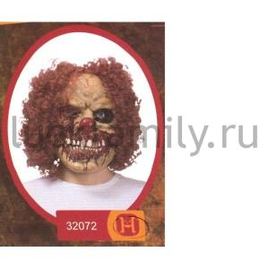 МАСКА КАРНАВАЛЬНАЯ КЛОУН-УБИЙЦА, ЛАТЕКС С ХЕДЕРОМ в кор.24шт ― Luckfamily.ru