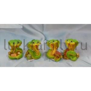 ФИГУРКА ЗМЕЯ 5*4*6СМ, 4 ДИЗАЙНА В АССОРТ. В КОР. УП-4ШТ в кор.48уп ― Luckfamily.ru