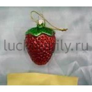 ЕЛОЧНАЯ ИГРУШКА КЛУБНИЧКА, 8*6СМ, СТЕКЛО В ПАК. НА ХЕДЕРЕ УП-6ШТ в кор.24уп ― Luckfamily.ru