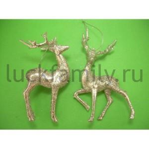 ПОДВЕСКА ОЛЕНЬ 12,7СМ, В АССОРТ., ЦВЕТ СЕРЕБРЯНЫЙ В ПАК. в кор.12*24шт ― Luckfamily.ru