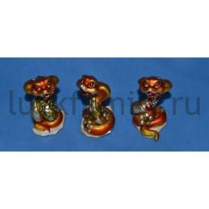 ФИГУРКА СИМВОЛ ГОДА ЗМЕЯ ЗОЛОТАЯ 3*2,5*4,5СМ, В АССОРТ. УП-12ШТ в кор.48уп ― Luckfamily.ru