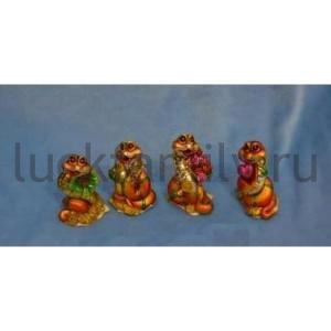 ФИГУРКА СИМВОЛ ГОДА ЗМЕЯ С СЕРДЦЕМ/ЦВЕТАМИ 3,5*2,5*6СМ, В АССОРТ. УП-12ШТ в кор.32уп ― Luckfamily.ru