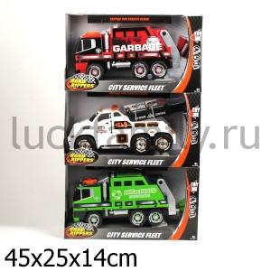 МАШИНА "TOYSTATE" ГОРОДСКАЯ ТЕХНИКА НА БАТ. СО СВЕТОМ И ЗВУКОМ, В АССОРТ. 30239 В КОР. в кор.6шт ― Luckfamily.ru