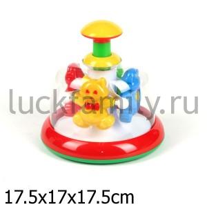 ЮЛА-КАРУСЕЛЬ С КОТЕНКОМ И ОБЕЗЬЯНКОЙ в уп.16шт ― Luckfamily.ru