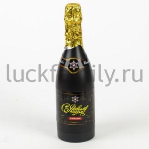 ХЛОПУШКА НОВОГОДНЯЯ "ЛАПЛАНДИЯ" БУТЫЛКА ШАМПАНСКОГО, СТРЕЛЯЕТ СЕРПАНТИНОМ в кор.24шт ― Luckfamily.ru