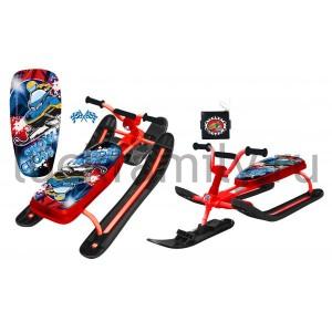 СНЕГОКАТ ДЕТ. "SNOW CROSS" РУЛЬ BMX, ЛЫЖИ - ЧЕРНЫЕ, РАМА - МАЛИНОВАЯ, СИДЕНЬЕ - КРАСНОЕ в кор.2шт ― Luckfamily.ru