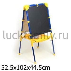МОЛЬБЕРТ ДЕТСКИЙ ДВУСТОРОННИЙ СИНИЙ С ПЛАСТ. АЗБУКОЙ в кор.1шт ― Luckfamily.ru