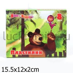 ПЛАСТИЛИН "МАША И МЕДВЕДЬ" 8 ЦВЕТОВ, 160 ГР. в кор.28наб ― Luckfamily.ru
