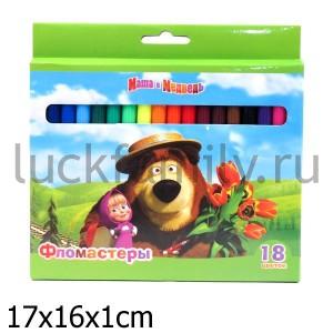 ФЛОМАСТЕРЫ "МАША И МЕДВЕДЬ" 18 ЦВЕТОВ в кор.12наб ― Luckfamily.ru