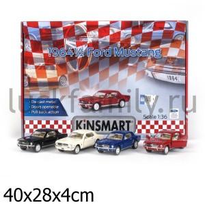МАШИНА 1964 1/2 FORD MUSTANG МЕТАЛЛ. ИНЕРЦ. ОТКРЫВ. ДВЕРИ В ДИСПЛЕЕ УП-12ШТ в кор.2*6уп ― Luckfamily.ru