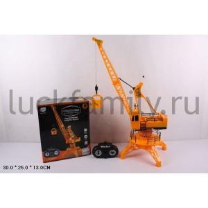 СТРОИТЕЛЬНЫЙ КРАН Р/У СО СВЕТОМ 9357A В РУСС. КОР. 30*25*13СМ в кор.2*12шт ― Luckfamily.ru