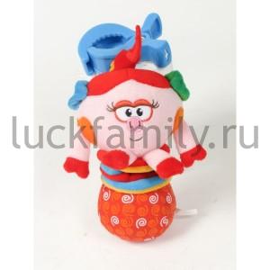 ПОГРЕМУШКА В РУКУ РАСТЯЖКА "ИГРАЕМ ВМЕСТЕ" НЮША НА КАРТ. в кор.96шт ― Luckfamily.ru