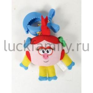 ПОГРЕМУШКА В РУКУ РАСТЯЖКА "ИГРАЕМ ВМЕСТЕ" НЮША НА КАРТ. в кор.96шт ― Luckfamily.ru