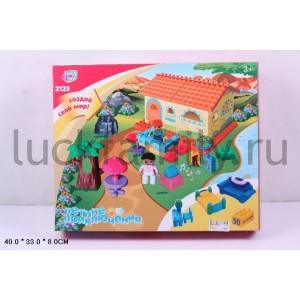 КОНСТРУКТОР ПЛАСТ. ДОМ С ФИГУРКАМИ, 50ДЕТ. 2123 В РУСС. КОР. 40*33*8СМ в кор.2*6шт ― Luckfamily.ru