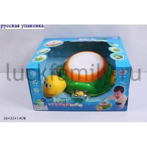 ЧЕРЕПАХА НА БАТ. СО СВЕТОМ И ЗВУКОМ С ПОГРЕМУШКОЙ 7101 В РУСС. КОР. 26*22*14СМ в кор.2*12шт ― Luckfamily.ru