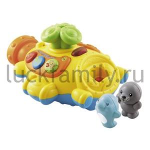 ИГРУШКА "VTECH" "ПОДВОДНАЯ ЛОДКА, ПУСКАЮЩАЯ ФОНТАН" НА БАТ. СВЕТ+ЗВУК В РУСС. КОР. в кор.4шт ― Luckfamily.ru