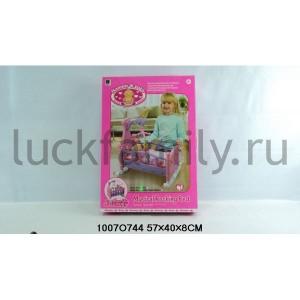 КРОВАТЬ С ПОДВЕСНОЙ ПОГРЕМУШКОЙ, ОЗВУЧ. В КОР. 57*40*8СМ в кор.12шт ― Luckfamily.ru