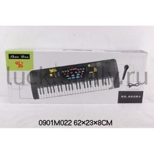 ЭЛЕКТРООРГАН (220V/БАТ.) С МИКРОФОНОМ В КОР. 62*23*8СМ в кор.3*6шт ― Luckfamily.ru