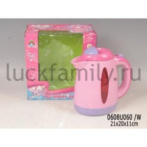 ЧАЙНИК ПЛАСТ. НА БАТ. СО СВЕТОМ И ЗВУКОМ В КОР. 21*20*11СМ в кор.2*24шт ― Luckfamily.ru