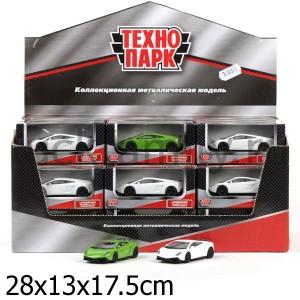 МАШИНА "ТЕХНОПАРК" МЕТАЛЛ. LAMBORGHINI GALLARDO LP570 В КОР. В ДИСПЛЕЕ 7,5СМ УП-36ШТ в кор.2*4уп ― Luckfamily.ru