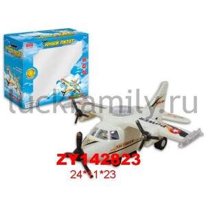 САМОЛЕТ НА БАТ. СО СВЕТОМ И ЗВУКОМ В РУСС. КОР. 24*11*23СМ в кор.2*18шт ― Luckfamily.ru