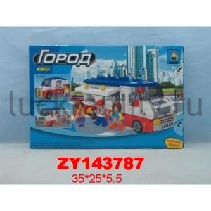 КОНСТРУКТОР ПЛАСТ. ФУРГОН С ФИГУРКАМИ, 259ДЕТ. В РУСС. КОР. 35*25*6СМ в кор.2*18шт ― Luckfamily.ru
