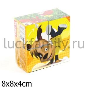 КУБИКИ В КАРТИНКАХ 41  (БАРБОСКИНЫ) в кор.48шт ― Luckfamily.ru