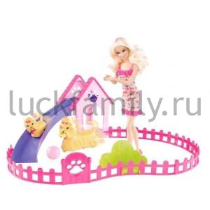 "МАТТЕЛ". BARBIE® СЕРИЯ "СЕМЬЯ БАРБИ" БАРБИ ТРЕНИРУЕТ ЩЕНКОВ. в кор.3шт ― Luckfamily.ru