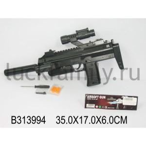 АВТОМАТ ПНЕВМ. С ОПТИЧ. ПРИЦЕЛОМ, С ГЛУШИТЕЛЕМ, С ПУЛЬКАМИ MP7A1-D В ПАК. 35*17*6СМ в кор.2*36шт ― Luckfamily.ru