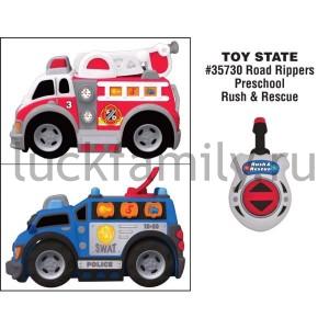 МАШИНА "TOYSTATE" ПОЖАРНАЯ/ПОЛИЦИЯ Р/У СО СВЕТОМ И ЗВУКОМ В КОР. в кор.6шт ― Luckfamily.ru