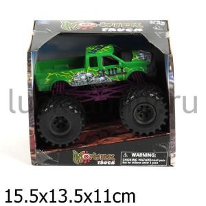 МАШИНА МЕТАЛЛ. MONSTER TRUCK 1:43, ЦВЕТ В АССОРТ. В КОР. в кор.2*12шт ― Luckfamily.ru