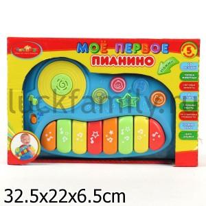 МОЕ ПЕРВОЕ ПИАНИНО "ИГРАЕМ ВМЕСТЕ" НА БАТ. СО СВЕТОМ В РУСС. КОР. в кор.12шт ― Luckfamily.ru