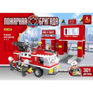 КОНСТРУКТОР ПЛАСТ. ПОЖАРНАЯ ТЕХНИКА С ФИГУРКАМИ, 301ДЕТ. В РУСС. КОР. 35*25*6СМ в кор.2*12шт ― Luckfamily.ru
