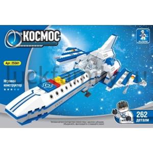 КОНСТРУКТОР ПЛАСТ. КОСМИЧЕСКИЙ КОРАБЛЬ, 262ДЕТ. В РУСС. КОР. 32*22*5СМ в кор.2*18шт ― Luckfamily.ru