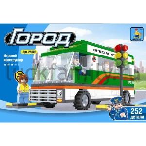 КОНСТРУКТОР ПЛАСТ. АВТОБУС С ФИГУРКАМИ, 252ДЕТ. В РУСС. КОР. 32*22*5СМ в кор.2*18шт ― Luckfamily.ru