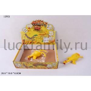 КУРИЦА РЕЗИНОВАЯ С ЯЙЦАМИ K820 В ДИСПЛЕЕ 26*19*6СМ УП-12ШТ в кор.24уп ― Luckfamily.ru