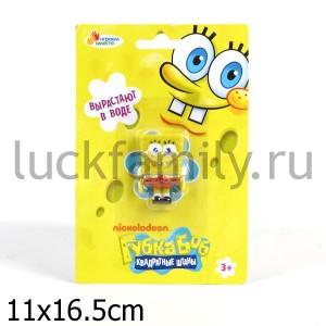 ГУБКА БОБ "ИГРАЕМ ВМЕСТЕ" РАСТУЩИЙ НА КАРТ. (РУСС. УП.) в кор.3*36шт ― Luckfamily.ru