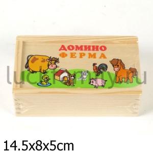 ДОМИНО ДЕРЕВ. "ИГРАЕМ ВМЕСТЕ-БУРАТИНО" ФЕРМА в кор.36шт ― Luckfamily.ru