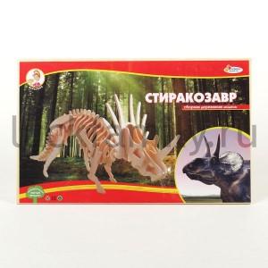 ДЕРЕВЯННЫЙ 3Д ПАЗЛ "ИГРАЕМ ВМЕСТЕ" СТИРАКОЗАВР 37*23*6СМ (2 ЛИСТА, 41 ДЕТАЛЬ) в кор.30шт ― Luckfamily.ru