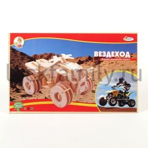 ДЕРЕВЯННЫЙ 3Д ПАЗЛ "ИГРАЕМ ВМЕСТЕ" ВЕЗДЕХОД 37*23*6СМ (2 ЛИСТА, 68 ДЕТАЛЕЙ) в кор.30шт ― Luckfamily.ru