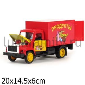 МАШИНА "ТЕХНОПАРК" МЕТАЛЛ. ИНЕРЦ. ГАЗ 3307 ПРОДУКТЫ, 1:43 В РУСС. КОР. в кор.2*24шт ― Luckfamily.ru