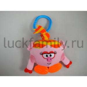 ПОГРЕМУШКА В РУКУ РАСТЯЖКА "ИГРАЕМ ВМЕСТЕ" НЮША НА КАРТ. в кор.96шт ― Luckfamily.ru