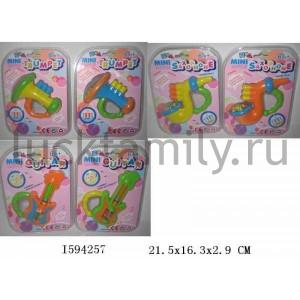 ПОГРЕМУШКА В АССОРТ. НА БЛИСТЕРЕ 22*17*3СМ в кор.2*48шт ― Luckfamily.ru