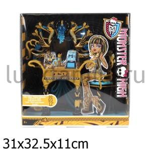 "МАТТЕЛ". MONSTER HIGH™ ШКОЛА МОНСТРОВ. ТУАЛЕТНЫЙ СТОЛИК КЛЕО ДЕ НИЛ в кор.2шт ― Luckfamily.ru