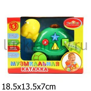 МУЗЫКАЛЬНАЯ КАТАЛКА "ИГРАЕМ ВМЕСТЕ" НА БАТ. СВЕТ+ЗВУК, 5 ФУНКЦИЙ, В АССОРТ. В РУСС. КОР. в кор.25шт ― Luckfamily.ru