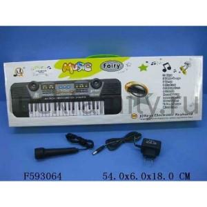 СИНТЕЗАТОР 220V/ НА БАТ. С МИКРОФОНОМ В КОР. 56*6*18СМ в кор.2*18шт ― Luckfamily.ru